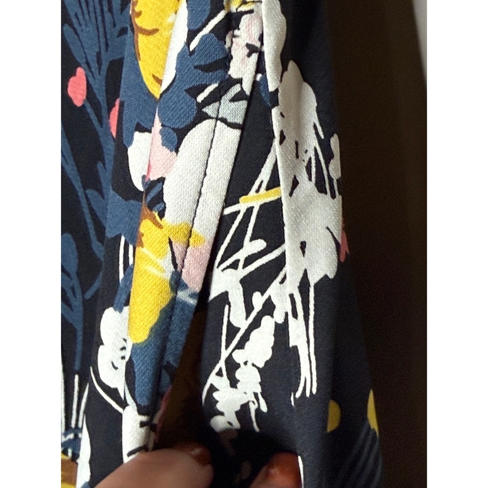 Lulus Black Floral Fit & Flare Dress Short Sleeve Romantic XS - Picture 5 of 10